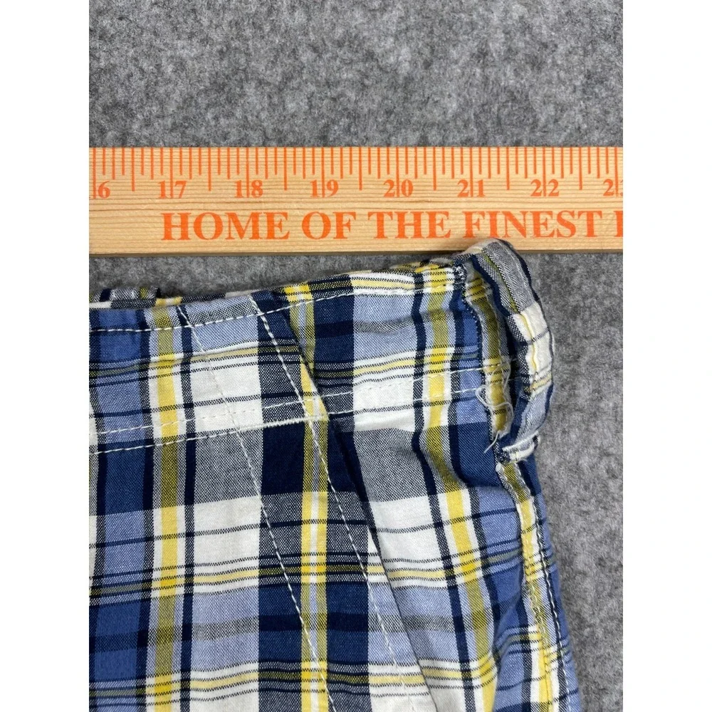 VTG Polo Jeans Company Ralph Lauren‎ Blue Plaid Cargo Shorts 40x11
